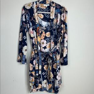 Johnny Was Pajama Set Robe Night Gown 2 Piece Size XS / Small